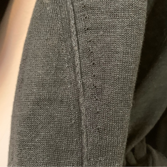 Ann Taylor black linen lightweight shrug cardigan‎ sweater. Size M - Picture 7 of 10